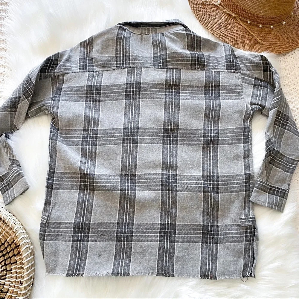 AG Adriano Goldschmied Kids Gray Gold Flannel Top - Picture 16 of 16
